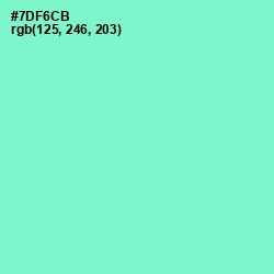 #7DF6CB - Aquamarine Color Image