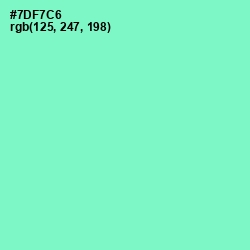 #7DF7C6 - Aquamarine Color Image