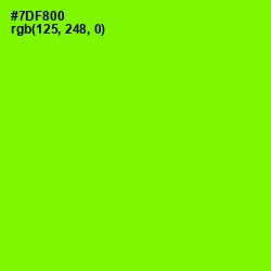 #7DF800 - Chartreuse Color Image