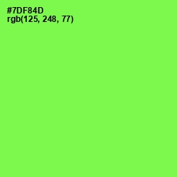 #7DF84D - Screamin' Green Color Image