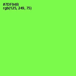 #7DF94B - Screamin' Green Color Image