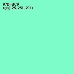 #7DFBC9 - Aquamarine Color Image