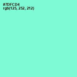 #7DFCD4 - Aquamarine Color Image