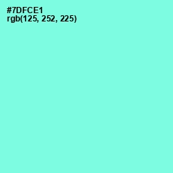 #7DFCE1 - Aquamarine Color Image