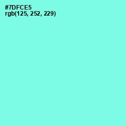 #7DFCE5 - Aquamarine Color Image