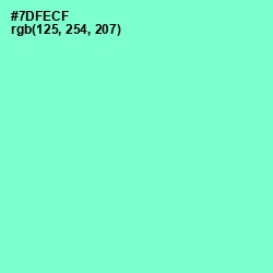 #7DFECF - Aquamarine Color Image