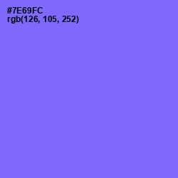 #7E69FC - Moody Blue Color Image