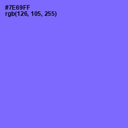 #7E69FF - Moody Blue Color Image