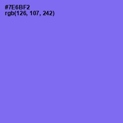 #7E6BF2 - Moody Blue Color Image