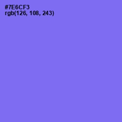 #7E6CF3 - Moody Blue Color Image