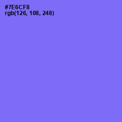 #7E6CF8 - Moody Blue Color Image