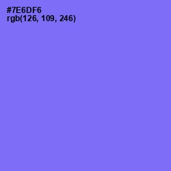 #7E6DF6 - Moody Blue Color Image