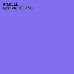 #7E6EEE - Moody Blue Color Image