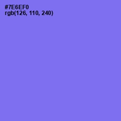 #7E6EF0 - Moody Blue Color Image