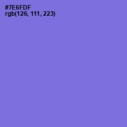 #7E6FDF - Moody Blue Color Image