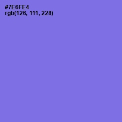#7E6FE4 - Moody Blue Color Image