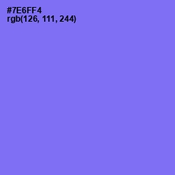 #7E6FF4 - Moody Blue Color Image