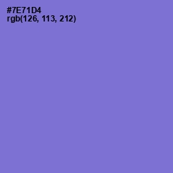 #7E71D4 - Moody Blue Color Image