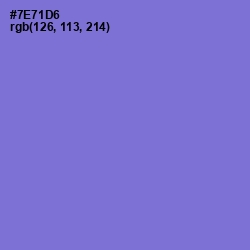 #7E71D6 - Moody Blue Color Image