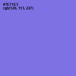 #7E71E3 - Moody Blue Color Image