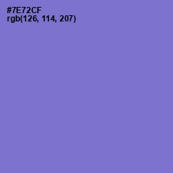 #7E72CF - Moody Blue Color Image