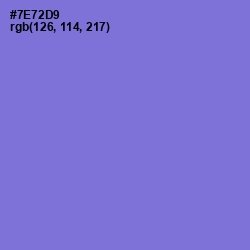 #7E72D9 - Moody Blue Color Image