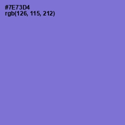 #7E73D4 - Moody Blue Color Image