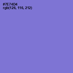 #7E74D4 - Moody Blue Color Image