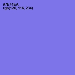 #7E74EA - Moody Blue Color Image