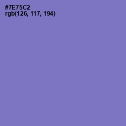 #7E75C2 - Moody Blue Color Image