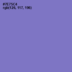 #7E75C4 - Moody Blue Color Image