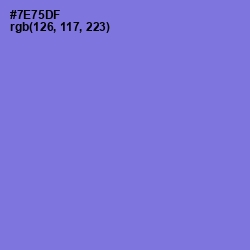 #7E75DF - Moody Blue Color Image