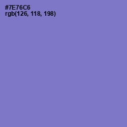 #7E76C6 - Moody Blue Color Image