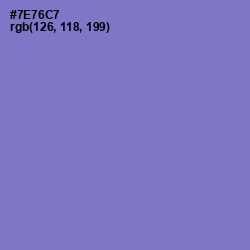 #7E76C7 - Moody Blue Color Image