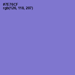 #7E76CF - Moody Blue Color Image