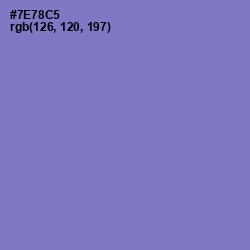 #7E78C5 - Moody Blue Color Image