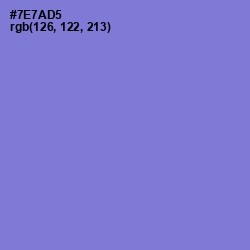 #7E7AD5 - Moody Blue Color Image