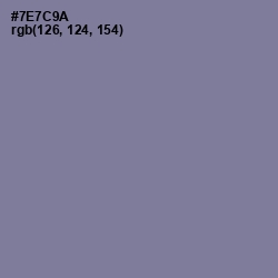 #7E7C9A - Waterloo  Color Image