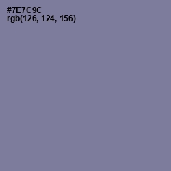 #7E7C9C - Waterloo  Color Image