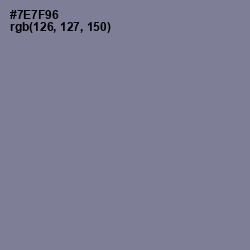 #7E7F96 - Waterloo  Color Image