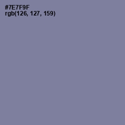 #7E7F9F - Waterloo  Color Image