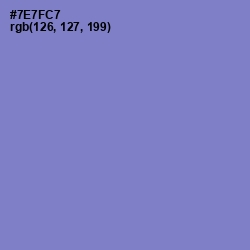 #7E7FC7 - Moody Blue Color Image