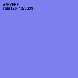 #7E7FEF - Moody Blue Color Image