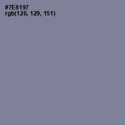 #7E8197 - Slate Gray Color Image