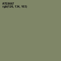 #7E8667 - Flax Smoke Color Image