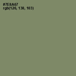 #7E8A67 - Camouflage Green Color Image