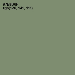 #7E8D6F - Camouflage Green Color Image