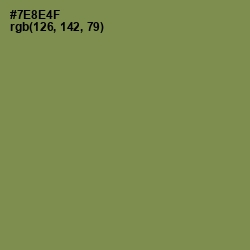 #7E8E4F - Glade Green Color Image
