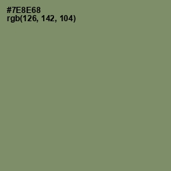 #7E8E68 - Camouflage Green Color Image