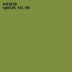 #7E8F40 - Glade Green Color Image
